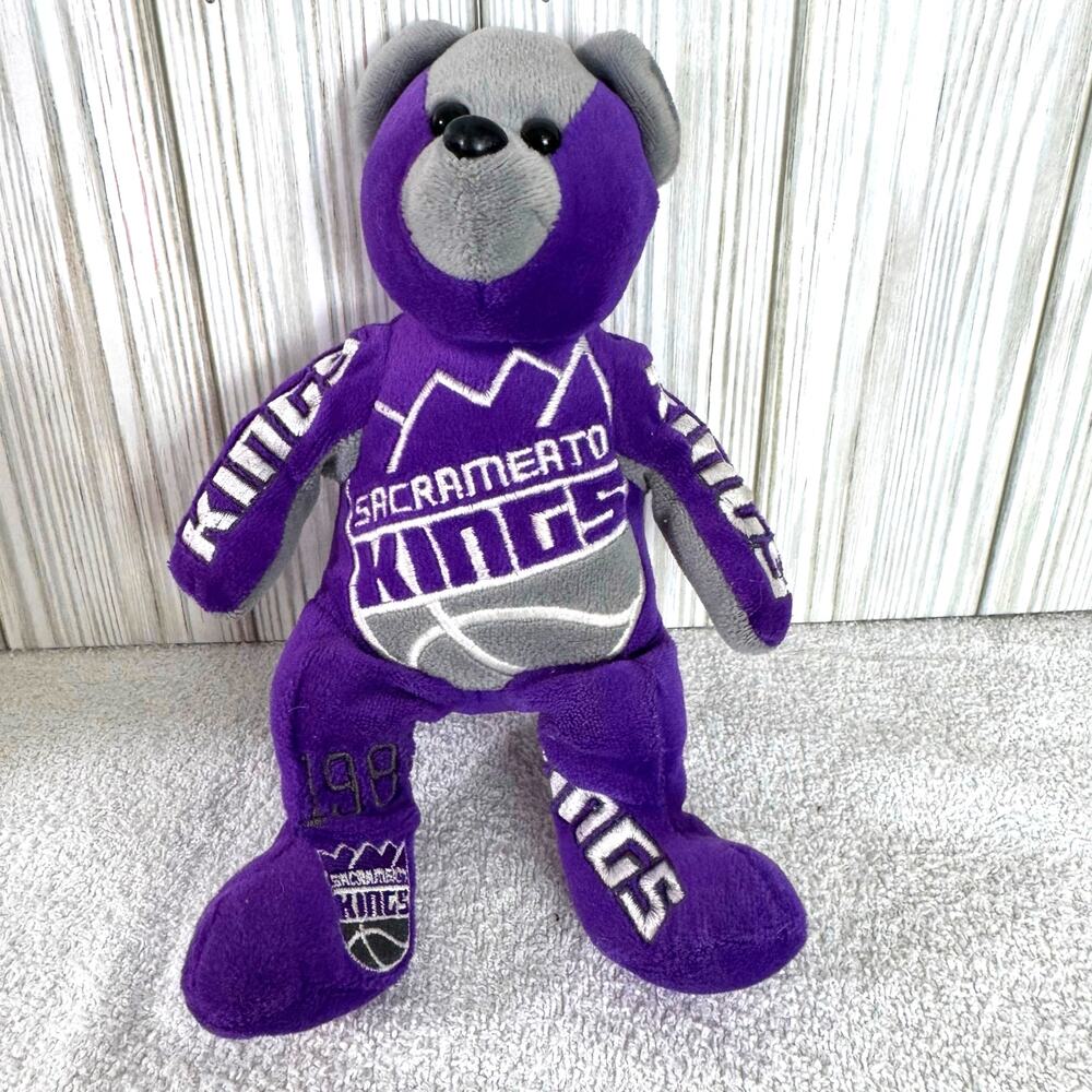 NBA Kings Plush Purple and Gray‎ Bear Collectible Stuffed Animal 1985